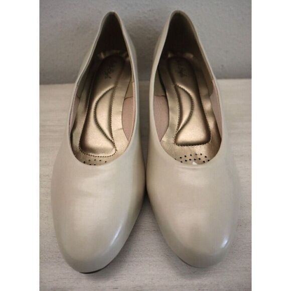 Soft Style x Hush Puppies H79652 Women's Sz 9 Natural/Beige Angel II Dress Pumps - Picture 1 of 8